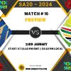 SA20 2024 Match 16, Durban Super Giants vs MI Cape Town Match Preview, Pitch Report, Weather Report, Predicted XI, Fantasy Tips, and Live Streaming Details