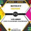 SA20 2024 Match 17, Joburg Super Kings vs Paarl Royals Town Match Preview, Pitch Report, Weather Report, Predicted XI, Fantasy Tips, and Live Streaming Details