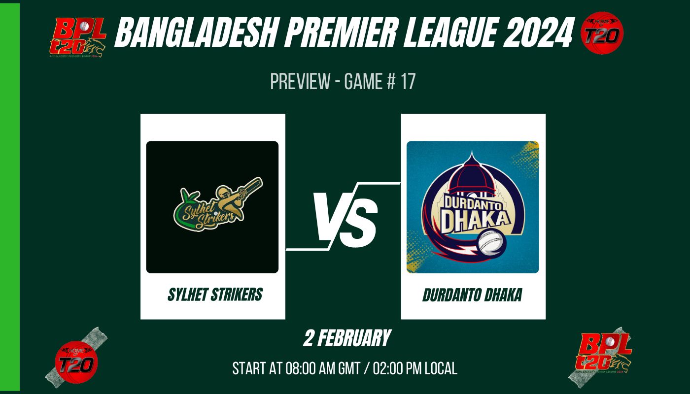 Sylhet Strikers vs Durdanto Dhaka Preview