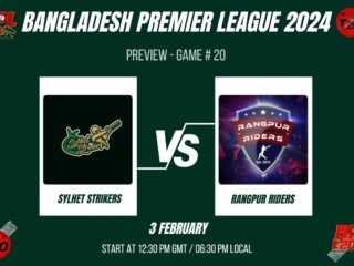 BPL 2024 Match 20, Sylhet Strikers vs Rangpur Riders Preview, Pitch Report, Weather Report, Predicted XI, Fantasy Tips, and Live Streaming Details