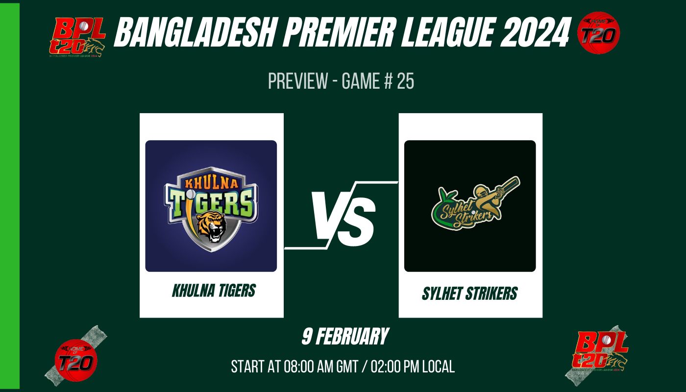 BPL 2024 Match 25, Khulna Tigers vs Sylhet Strikers Preview, Pitch Report, Weather Report, Predicted XI, Fantasy Tips, and Live Streaming Details