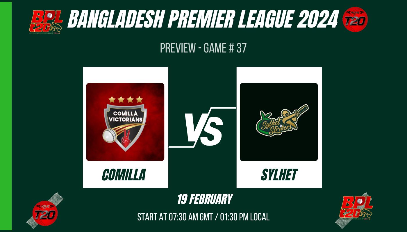 BPL 2024 Match 37, Comilla Victorians vs Sylhet Strikers Preview, Pitch Report, Weather Report, Predicted XI, Fantasy Tips, and Live Streaming Details