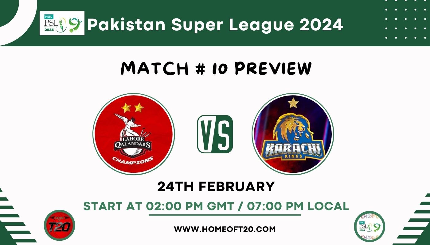 PSL 2024 Match 10, Lahore Qalandars vs Karachi Kings Preview, Pitch Report, Weather Report, Predicted XI, Fantasy Tips, and Live Streaming Details