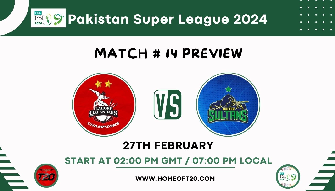 PSL 2024 Match 14, Lahore Qalandars vs Multan Sultans Preview, Pitch Report, Weather Report, Predicted XI, Fantasy Tips, and Live Streaming Details