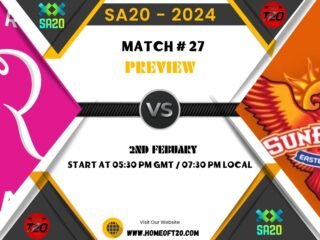 SA20 2024 Match 27, Paarl Royals vs Sunrisers Eastern Cape Preview, Pitch Report, Weather Report, Predicted XI, Fantasy Tips, and Live Streaming Details
