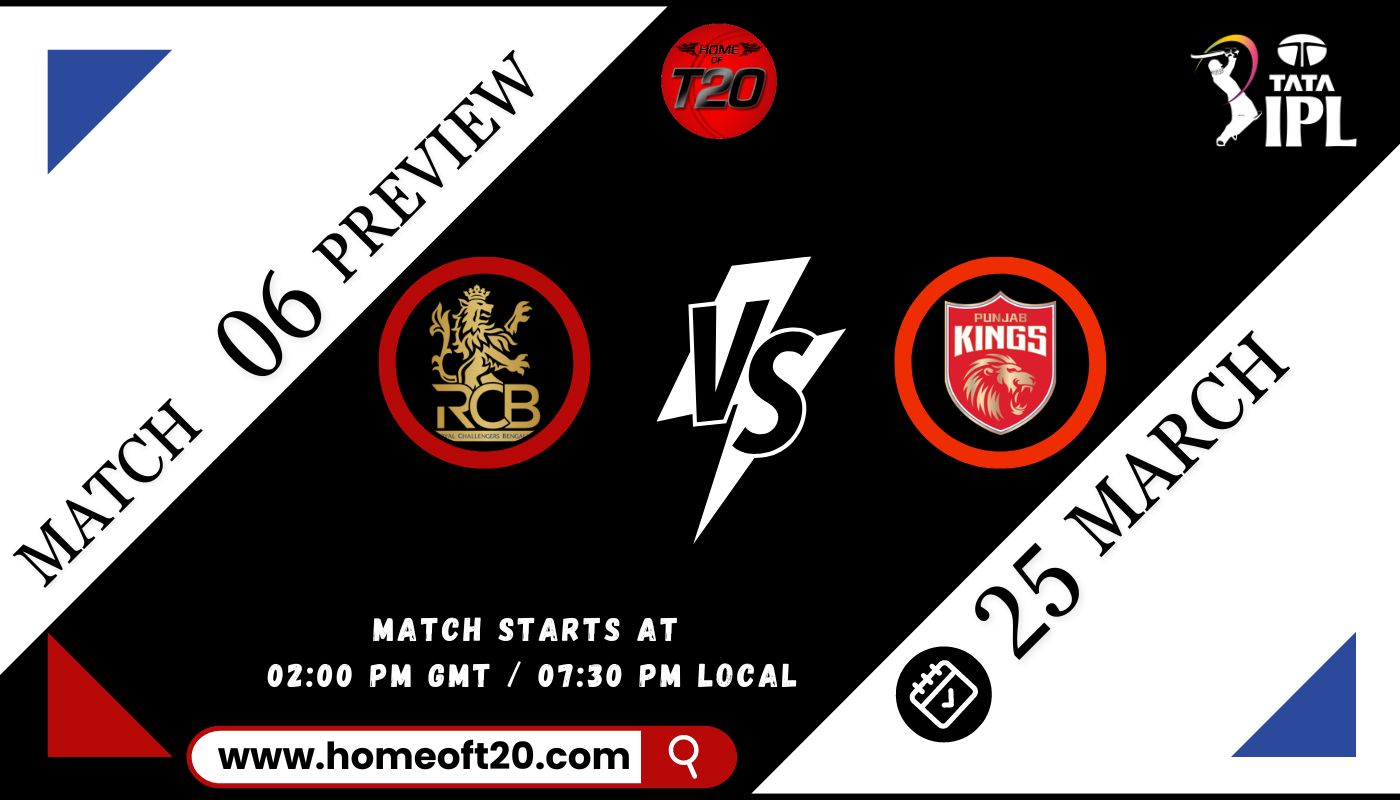 IPL 2024 Match 6, Royal Challengers Bangalore vs Punjab Kings Preview, Pitch Report, Weather Report, Predicted XI, Fantasy Tips, and Live Streaming Details