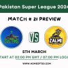 PSL 2024 Match 21, Multan Sultans vs Peshawar Zalmi Preview, Pitch Report, Weather Report, Predicted XI, Fantasy Tips, and Live Streaming Details