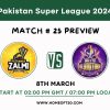 PSL 2024 Match 25, Peshawar Zalmi vs Quetta Gladiators Preview, Pitch Report, Weather Report, Predicted XI, Fantasy Tips, and Live Streaming Details