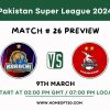 PSL 2024 Match 26, Karachi Kings vs Lahore Qalandars Preview, Pitch Report, Weather Report, Predicted XI, Fantasy Tips, and Live Streaming Details