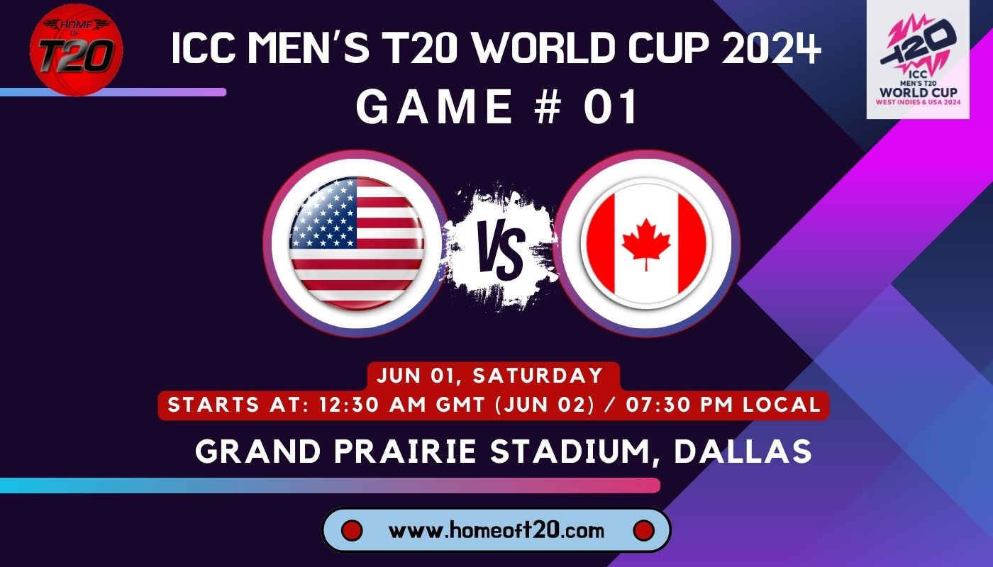 T20 World Cup 2024 Match 1, United States vs Canada Preview, Pitch Report, Weather Report, Predicted XI, Fantasy Tips, and Live Streaming Details