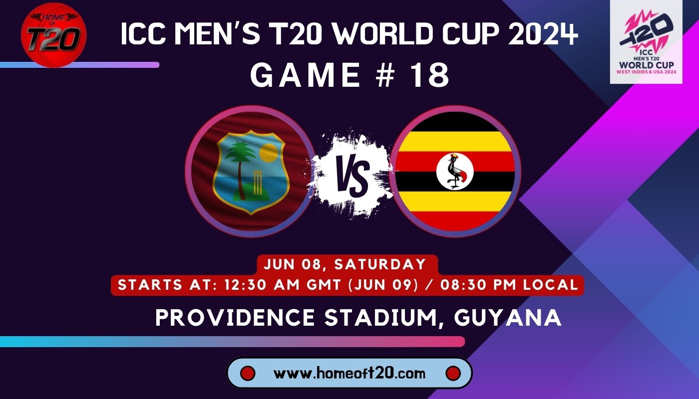 T20 World Cup 2024 Match 18, West Indies vs Uganda Preview, Pitch Report, Weather Report, Predicted XI, Fantasy Tips, and Live Streaming Details