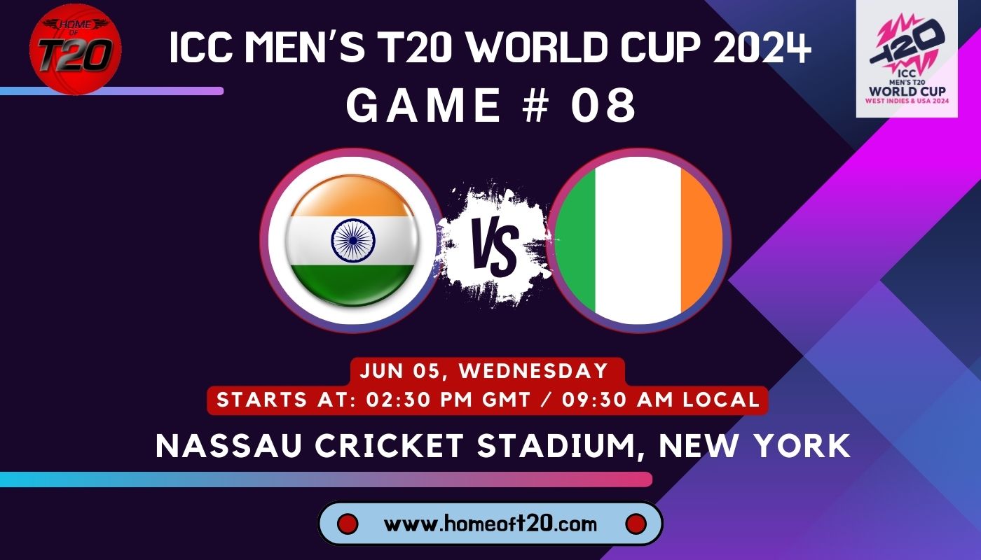 T20 World Cup 2024 Match 8, India vs Ireland Preview, Pitch Report, Weather Report, Predicted XI, Fantasy Tips, and Live Streaming Details