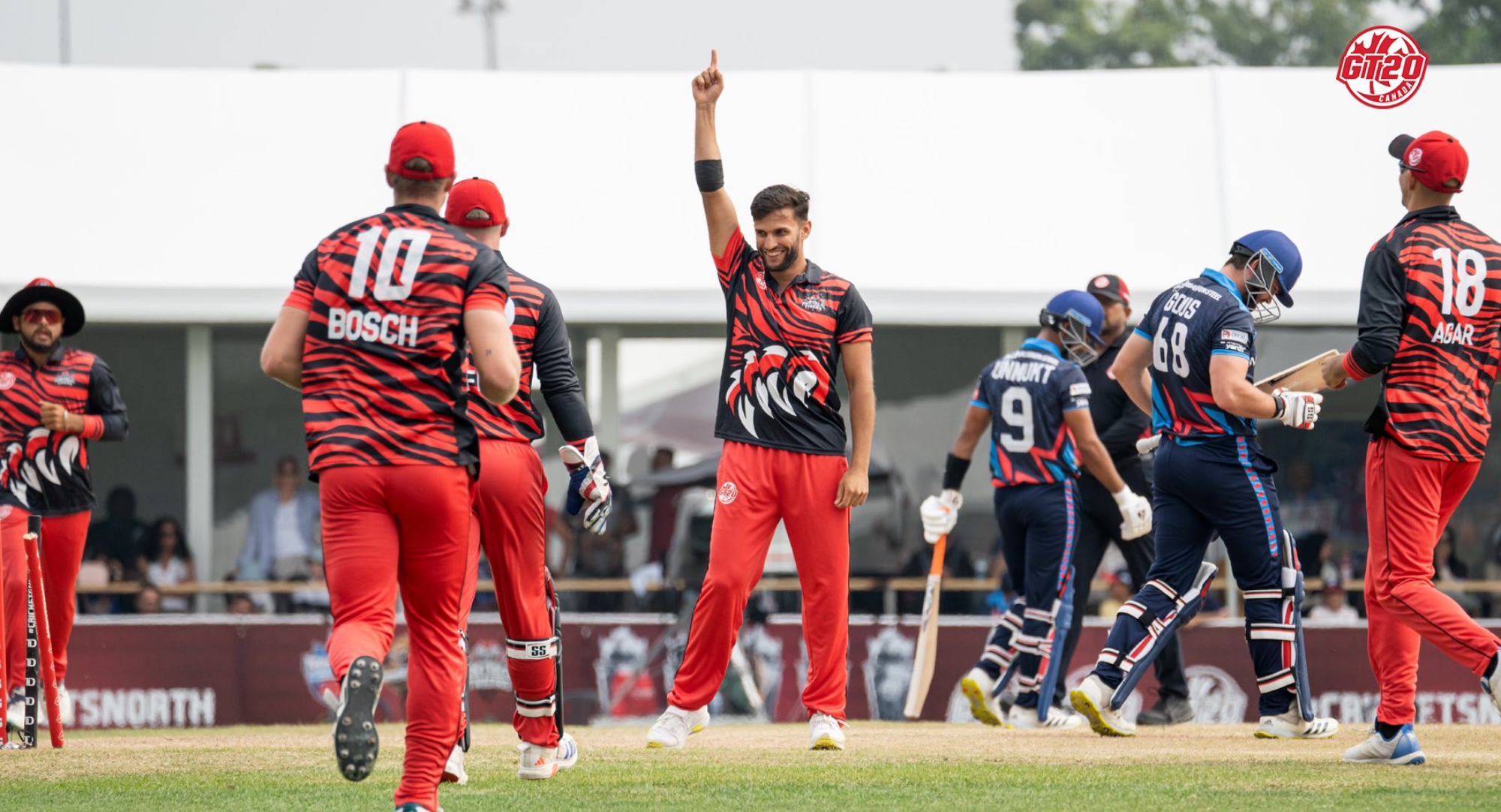 GT20 Canada 2024 Day 10: Montreal Tigers continue their winning streak, defeat Toronto Nationals