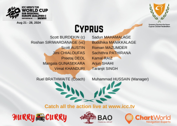 Cyprus to play Lye T10 Cricket League as a part of their final preparation for the ICC Europe T20 Qualifiers