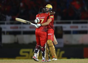 Russell and David Star as Trinbago Knight Riders Edge Guyana Amazon Warriors in a Last-Over Thriller