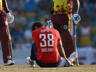 ENG vs WI T20I series: Reece Topley fined after smashing chair in frustration
