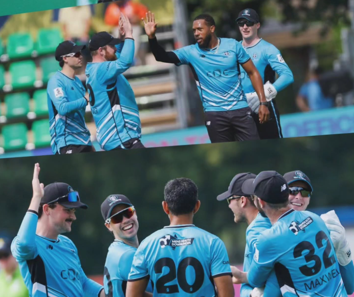 Belfast Wolves celebrate their 52-run victory over Dublin Guardians in the European T20 Premier League 2026