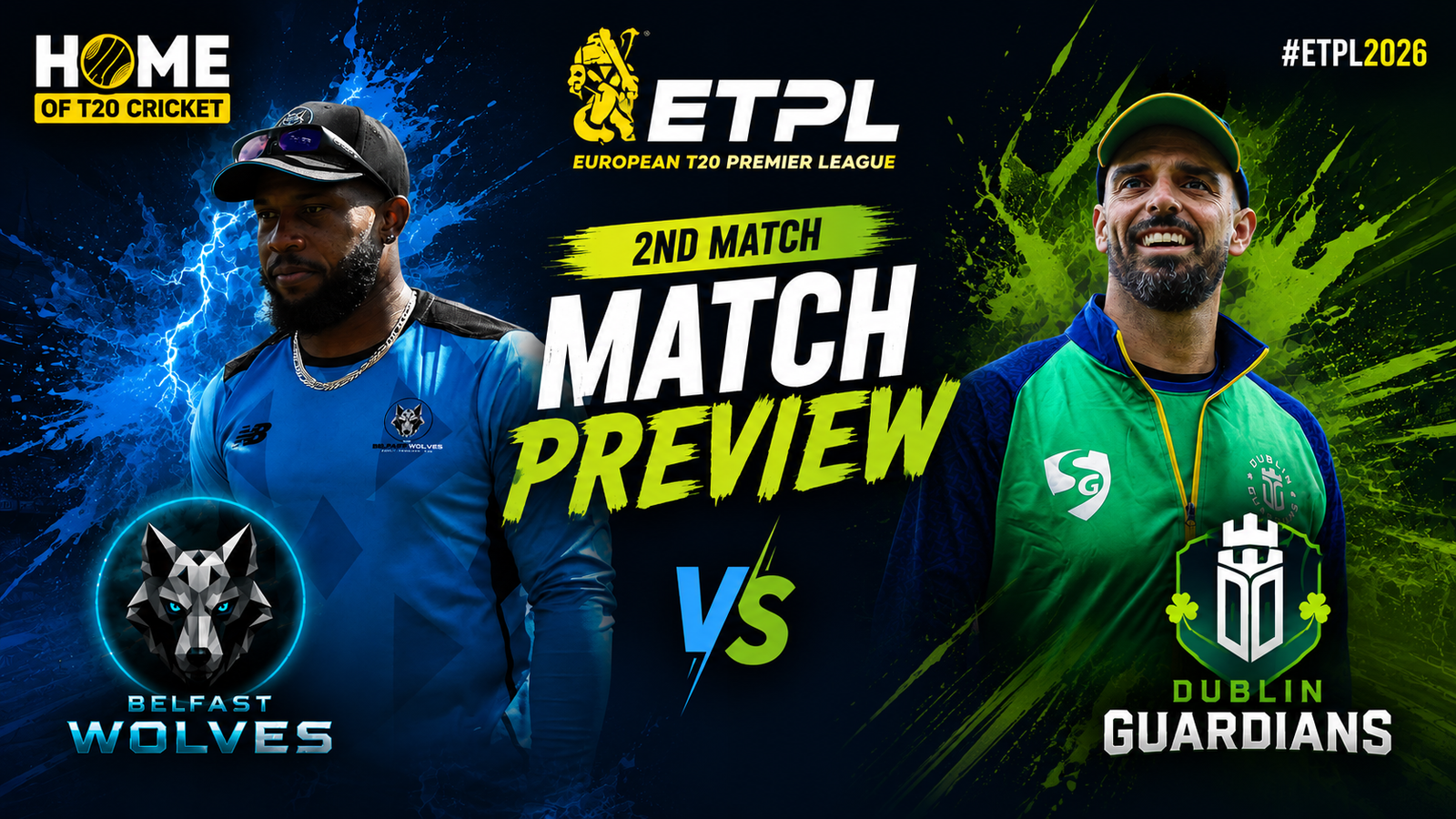 Belfast Wolves vs Dublin Guardians ETPL 2026 2nd match preview