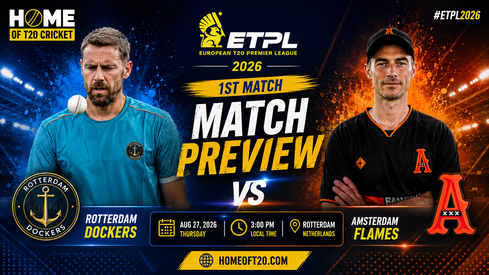 Rotterdam Dockers vs Amsterdam Flames ETPL 2026 1st match preview