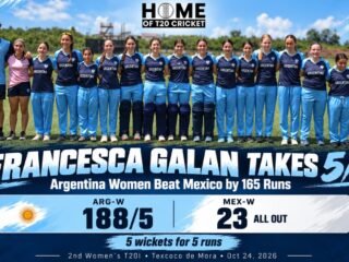 Francesca Galan takes five wickets for five runs against Mexico Women