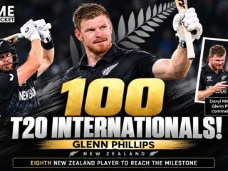 Glenn Phillips celebrates 100 T20 International appearances for New Zealand