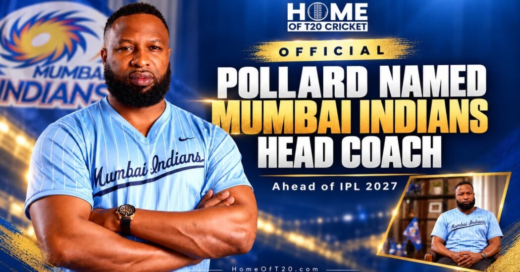 Kieron Pollard appointed Mumbai Indians head coach for IPL 2027