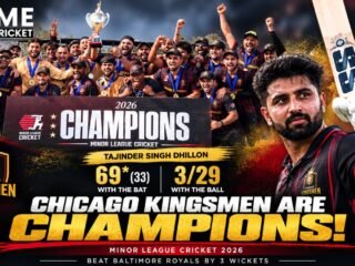 Tajinder Singh Dhillon helps Chicago Kingsmen win Minor League Cricket 2026
