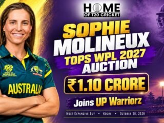 Sophie Molineux joins UP Warriorz for ₹1.10 crore at WPL 2027 auction